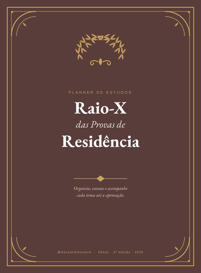 Capa do Planner de Estudos do Raio-X